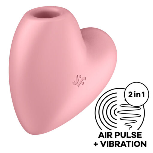 SATISFYER – CUTIE HEART ESTIMULADOR Y VIBRADOR ROSA - intimamenities.com