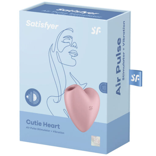 SATISFYER – CUTIE HEART ESTIMULADOR Y VIBRADOR ROSA - intimamenities.com