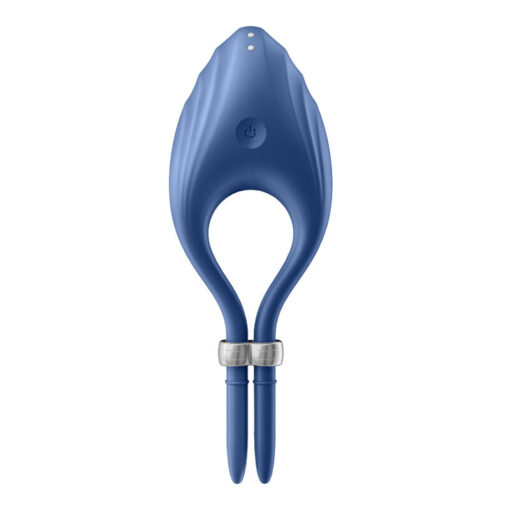 SATISFYER – DUELIST ANILLO VIBRADOR AZUL - intimamenities.com