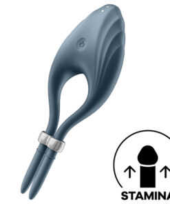 SATISFYER – DUELIST ANILLO VIBRADOR GRIS - intimamenities.com