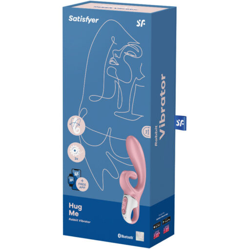 SATISFYER – HUG ME VIBRADOR RABBIT APP ROSA - intimamenities.com