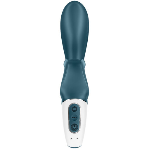 SATISFYER – HUG ME VIBRADOR RABBIT APP AZUL - intimamenities.com