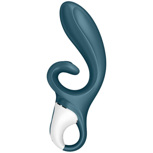 SATISFYER – HUG ME VIBRADOR RABBIT APP AZUL - intimamenities.com