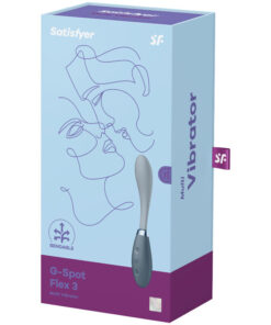 SATISFYER – G-SPOT FLEX 3 MULTI VIBRADOR GRIS - intimamenities.com
