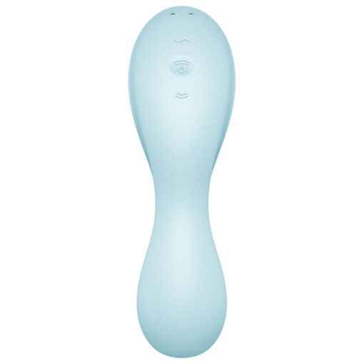 SATISFYER – CURVY TRINITY 5 ESTIMULADOR Y VIBRADOR APP AZUL - intimamenities.com