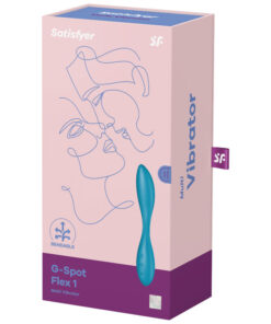 SATISFYER – G-SPOT FLEX 1 MULTI VIBRADOR AZUL - intimamenities.com