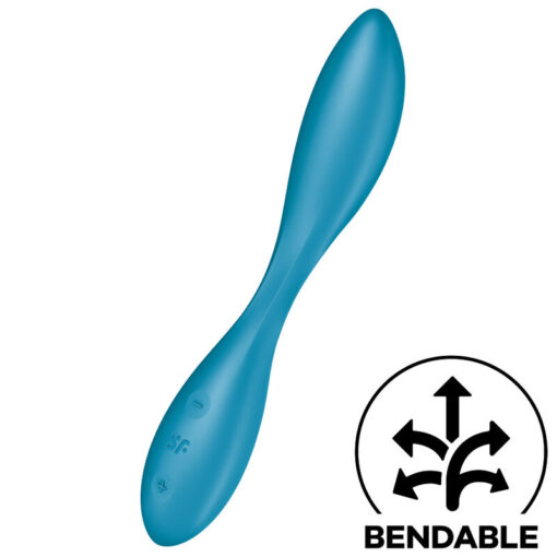 SATISFYER – G-SPOT FLEX 1 MULTI VIBRADOR AZUL - intimamenities.com