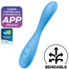 SATISFYER – G-SPOT FLEX 4+ MULTI VIBRADOR APP AZUL - intimamenities.com