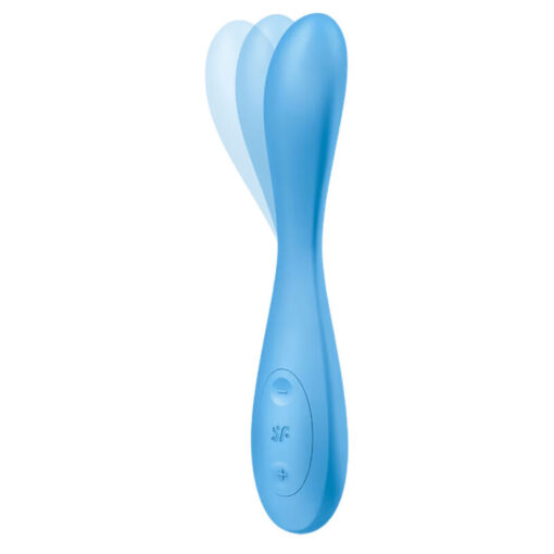 SATISFYER – G-SPOT FLEX 4+ MULTI VIBRADOR APP AZUL - intimamenities.com