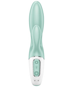 SATISFYER – AIR PUMP BUNNY 5+ VIBRADOR RABBIT INFLABLE APP VERDE - intimamenities.com