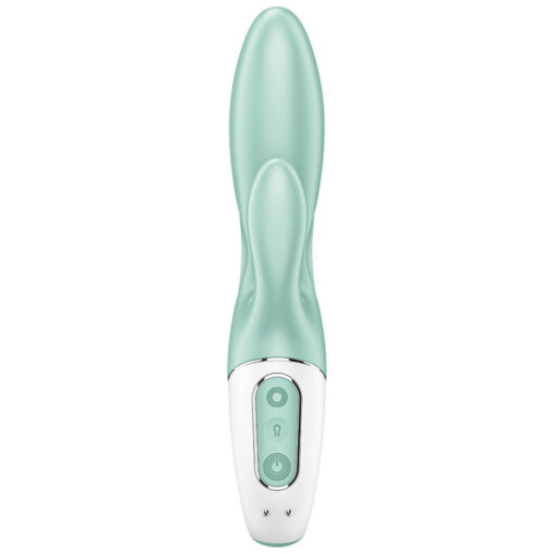 SATISFYER – AIR PUMP BUNNY 5+ VIBRADOR RABBIT INFLABLE APP VERDE - intimamenities.com