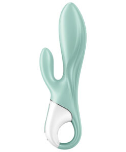 SATISFYER – AIR PUMP BUNNY 5+ VIBRADOR RABBIT INFLABLE APP VERDE - intimamenities.com