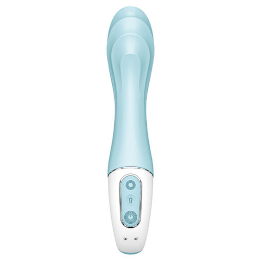 SATISFYER – AIR PUMP VIBRATOR 5+ VIBRADOR PUNTO G INFLABLE APP AZUL - intimamenities.com