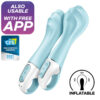 SATISFYER – AIR PUMP VIBRATOR 5+ VIBRADOR PUNTO G INFLABLE APP AZUL - intimamenities.com