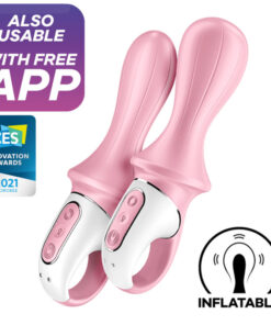 SATISFYER – AIR PUMP BOOTY 5+ VIBRADOR ANAL INFLABLE ROSA - intimamenities.com