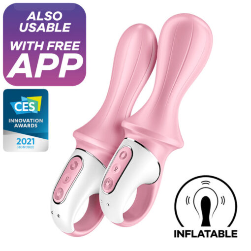 SATISFYER – AIR PUMP BOOTY 5+ VIBRADOR ANAL INFLABLE ROSA - intimamenities.com