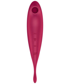 SATISFYER – TWIRLING PRO+ ESTIMULADOR Y VIBRADOR APP ROJO - intimamenities.com