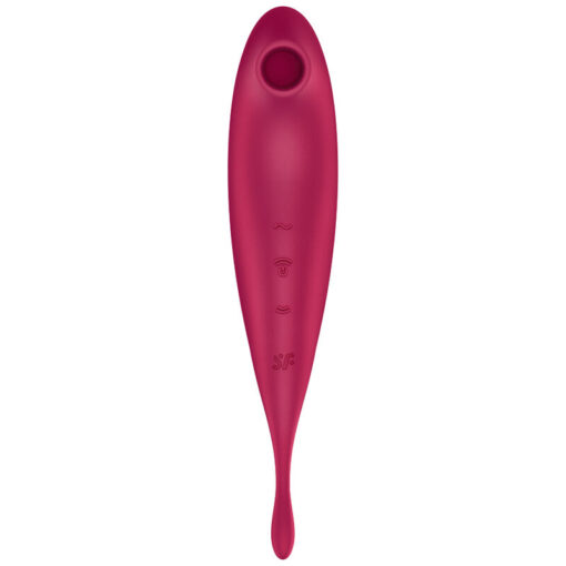 SATISFYER – TWIRLING PRO+ ESTIMULADOR Y VIBRADOR APP ROJO - intimamenities.com