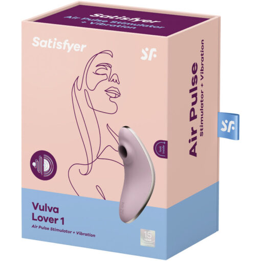 SATISFYER – VULVA LOVER 1 ESTIMULADOR Y VIBRADOR VIOLETA - intimamenities.com