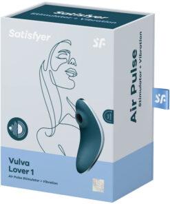 SATISFYER – VULVA LOVER 1 ESTIMULADOR Y VIBRADOR AZUL - intimamenities.com