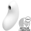 SATISFYER – VULVA LOVER 2 ESTIMULADOR Y VIBRADOR BLANCO - intimamenities.com