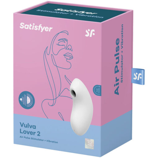 SATISFYER – VULVA LOVER 2 ESTIMULADOR Y VIBRADOR BLANCO - intimamenities.com