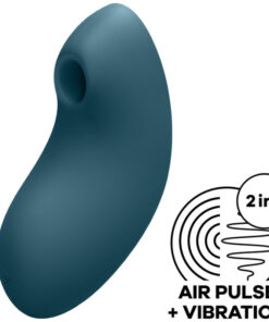 SATISFYER – VULVA LOVER 2 ESTIMULADOR Y VIBRADOR AZUL - intimamenities.com