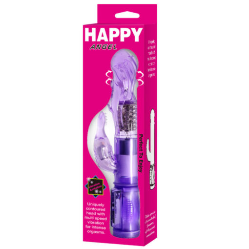 BAILE – MINI ROTADOR CON RABBIT HAPPY ANGEL LILA - intimamenities.com