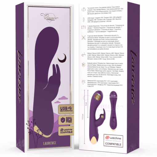 TREASURE – LAURENCE RABBIT VIBRADOR COMPATIBLE CON LA TECNOLOGÍA WATCHME WIRELESS - intimamenities.com