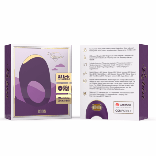 TREASURE – ROBIN VIBRATING RING COMPATIBLE CON WATCHME WIRELESS TECHNOLOGY - intimamenities.com