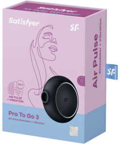 SATISFYER – PRO TO GO 3 ESTIMULADOR Y VIBRADOR DOBLE NEGRO - intimamenities.com