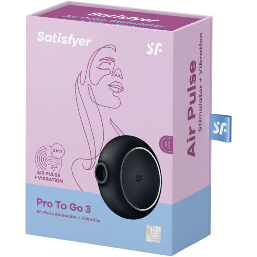 SATISFYER – PRO TO GO 3 ESTIMULADOR Y VIBRADOR DOBLE NEGRO - intimamenities.com