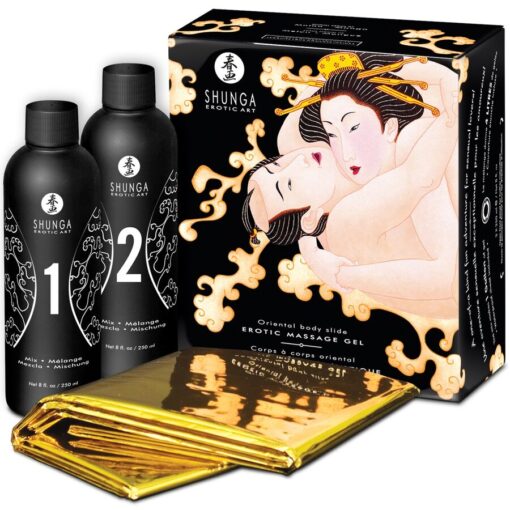 SHUNGA – GEL DE MASAJE EROTICO CUERPO A CUERPO ORIENTAL MELON MANGO - intimamenities.com
