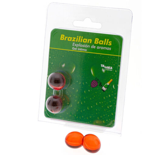 TALOKA – BRAZILIAN BALLS GEL ÍNTIMO FRESAS & CHAMPN 2 BOLAS - intimamenities.com