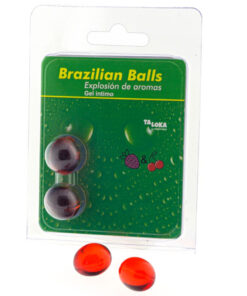 TALOKA – BRAZILIAN BALLS GEL ÍNTIMO FRESA & CEREZA 2 BOLAS - intimamenities.com