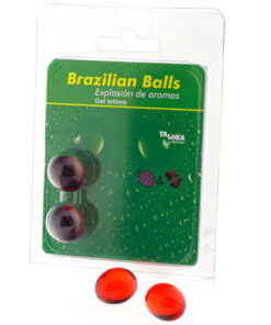TALOKA – BRAZILIAN BALLS GEL ÍNTIMO FRESA & CHOCOLATE 2 BOLAS - intimamenities.com