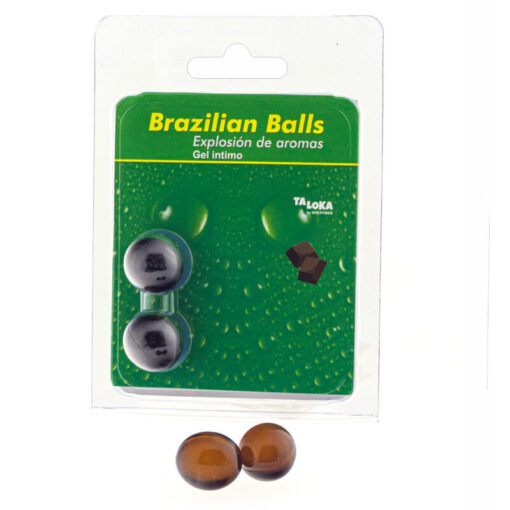 TALOKA – BRAZILIAN BALLS GEL ÍNTIMO CHOCOLATE 2 BOLAS - intimamenities.com