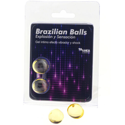 TALOKA – BRAZILIAN BALLS GEL EXCITANTE EFECTO VIBRACIÓN Y SHOCK 2 BOLAS - intimamenities.com