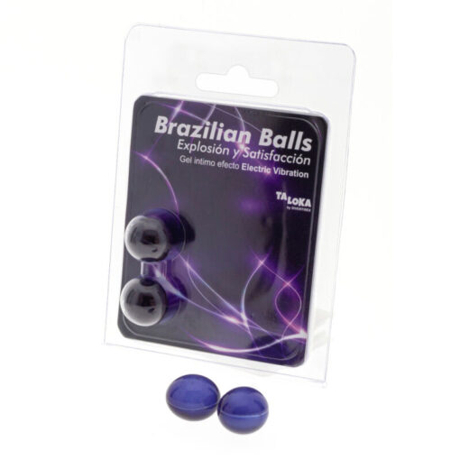 TALOKA – BRAZILIAN BALLS GEL EXCITANTE EFECTO VIBRACIÓN ELÉCTRICA 2 BOLAS - intimamenities.com