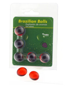 TALOKA – BRAZILIAN BALLS GEL ÍNTIMO FRESA 5 BOLAS - intimamenities.com