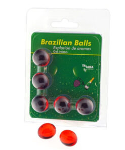 TALOKA – BRAZILIAN BALLS GEL ÍNTIMO FRESAS & CHAMPN 5 BOLAS - intimamenities.com