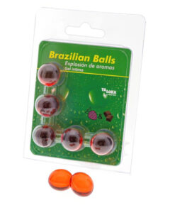TALOKA – BRAZILIAN BALLS GEL ÍNTIMO FRESA & CHOCOLATE 5 BOLAS - intimamenities.com
