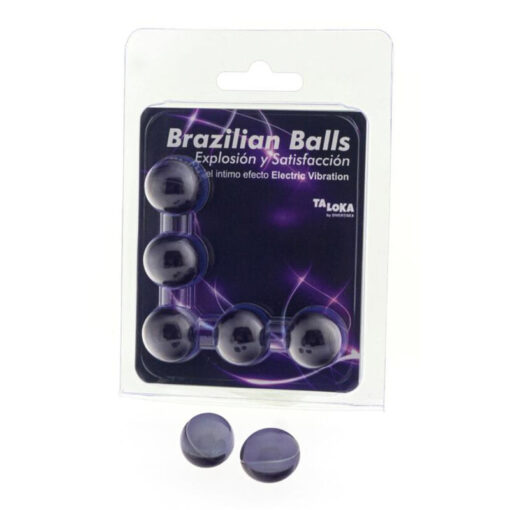 TALOKA – BRAZILIAN BALLS GEL EXCITANTE EFECTO VIBRACIÓN ELÉCTRICA 5 BOLAS - intimamenities.com