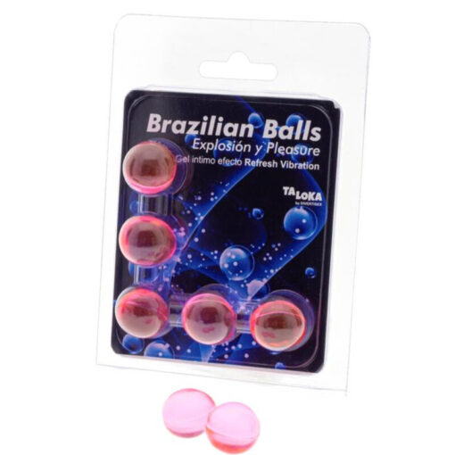 TALOKA – BRAZILIAN BALLS GEL EXCITANTE EFECTO VIBRACIÓN REFRESCANTE 5 BOLAS - intimamenities.com