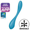 SATISFYER – G-SPOT FLEX 5 MULTI VIBRADOR AZUL - intimamenities.com