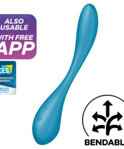 SATISFYER – G-SPOT FLEX 5 MULTI VIBRADOR AZUL - intimamenities.com