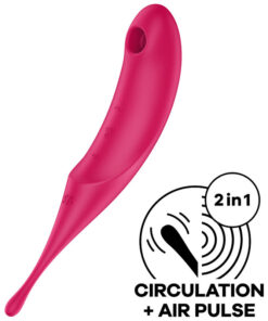SATISFYER – TWIRLING PRO ESTIMULADOR Y VIBRADOR ROJO - intimamenities.com