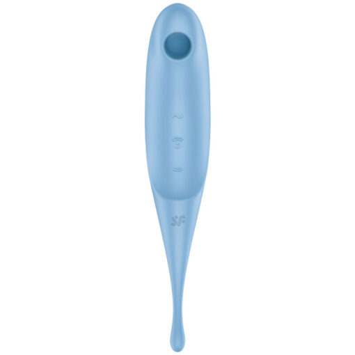 SATISFYER – TWIRLING PRO ESTIMULADOR Y VIBRADOR AZUL - intimamenities.com