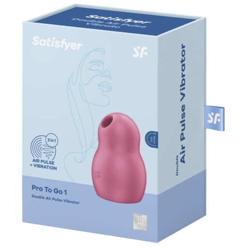SATISFYER – PRO TO GO 1 ESTIMULADOR Y VIBRADOR DOBLE ROJO - intimamenities.com