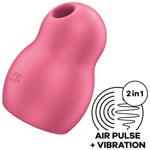 SATISFYER – PRO TO GO 1 ESTIMULADOR Y VIBRADOR DOBLE ROJO - intimamenities.com